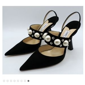 Nine West Jimmy Choo mule knockoff sling back heel